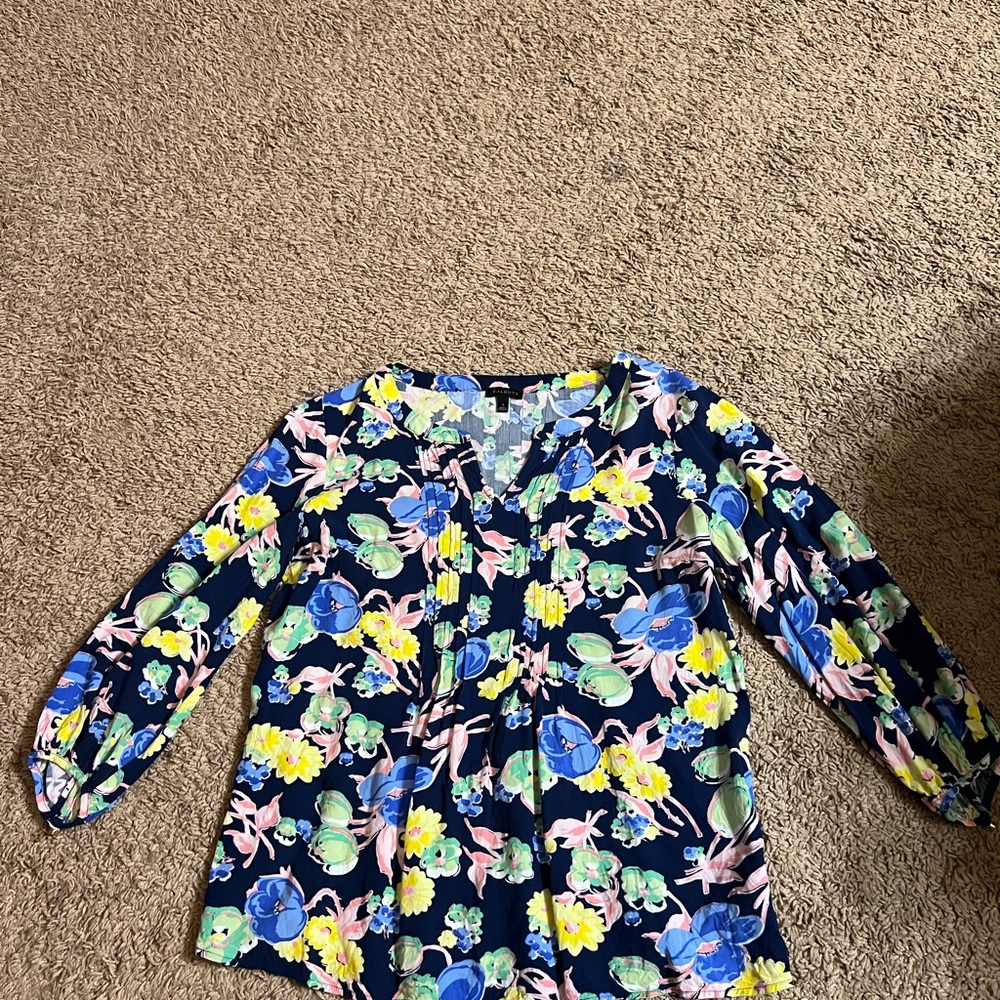 Talbots Multicolor Floral Blouse